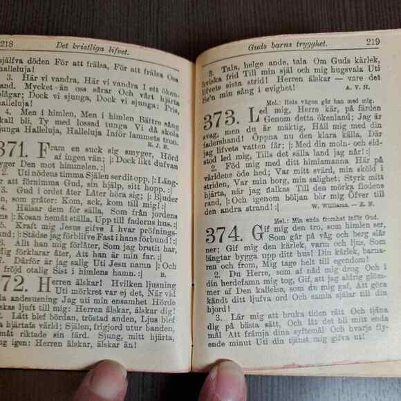 Antique 1900 Swedish Missionary Church Songbook Songs Psalms Book Soft Cover - Picture 12 of 16